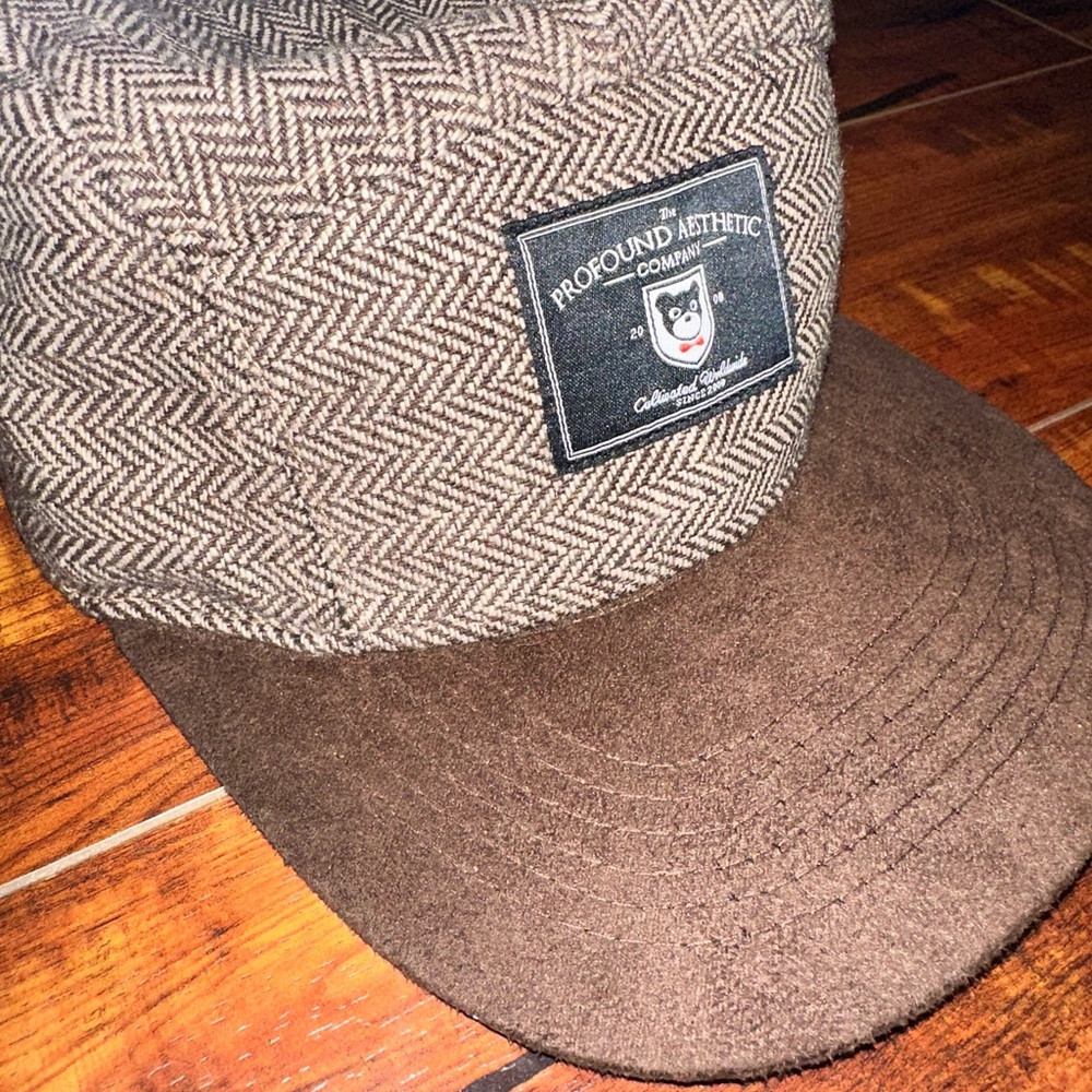 Profound Aesthetic Brown Herringbone Cap